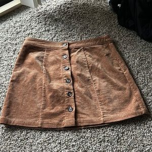 Brown corduroy skirt from forever 21